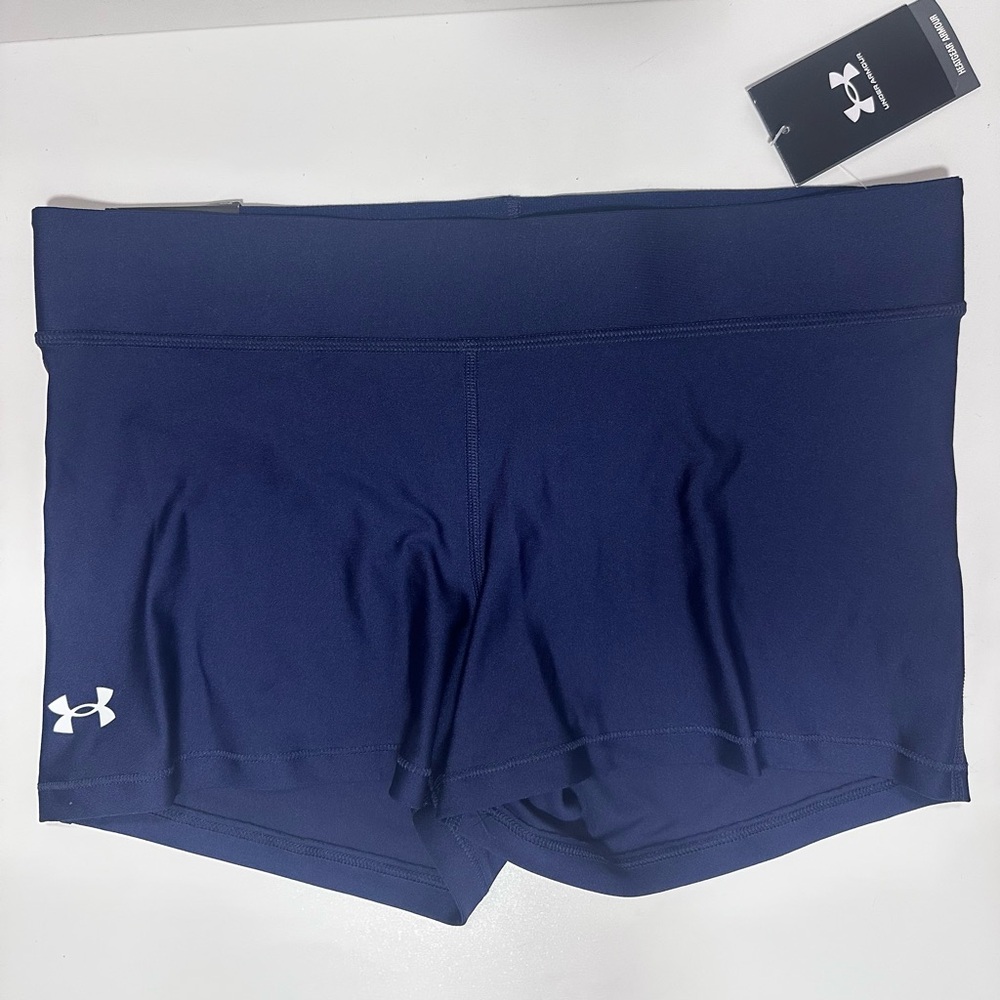 Under Armour Women's Navy Compression Shorts- mid rise shorty NWT